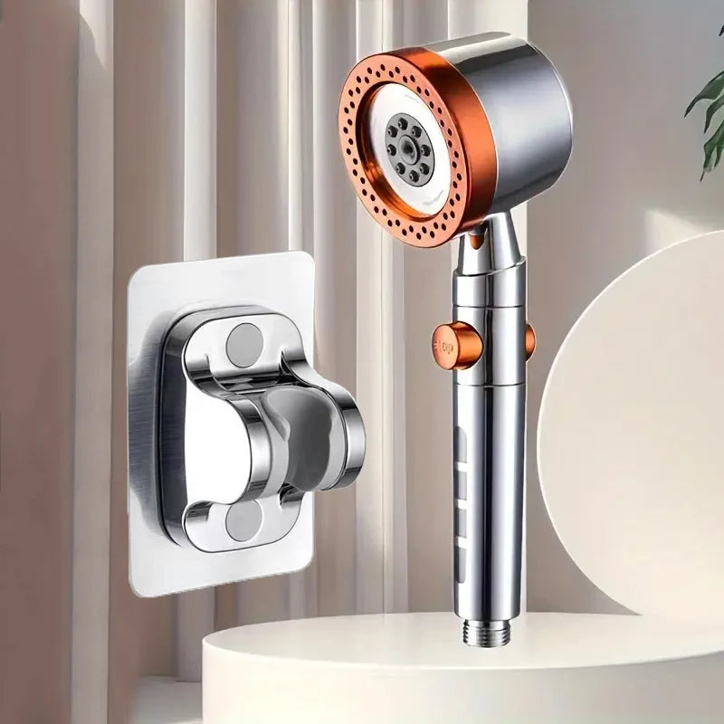 High Pressure Handheld Shower Head (5 Modes) **Water Saver**  One Button Stop