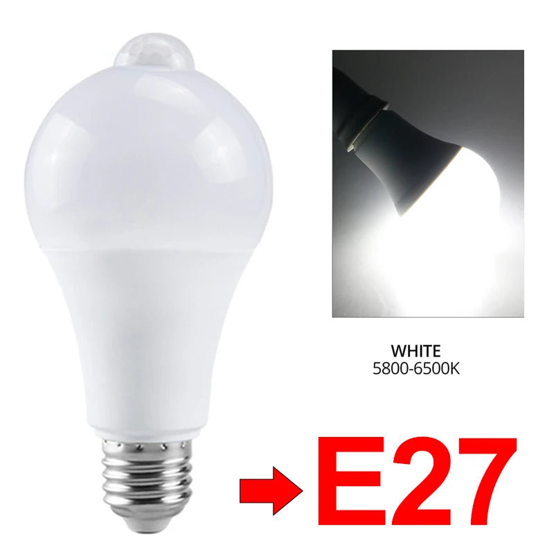 PIR Motion Sensor LED Light Bulb 12W Smart Bulb ***Motion Activated *** for Home Lighting