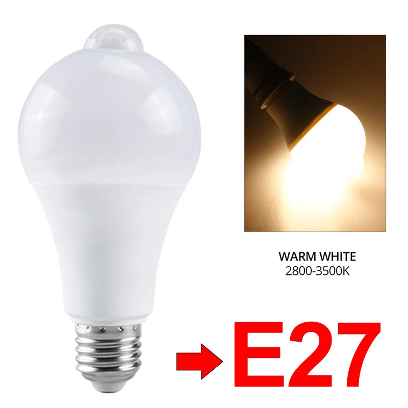 PIR Motion Sensor LED Light Bulb 12W Smart Bulb ***Motion Activated *** for Home Lighting