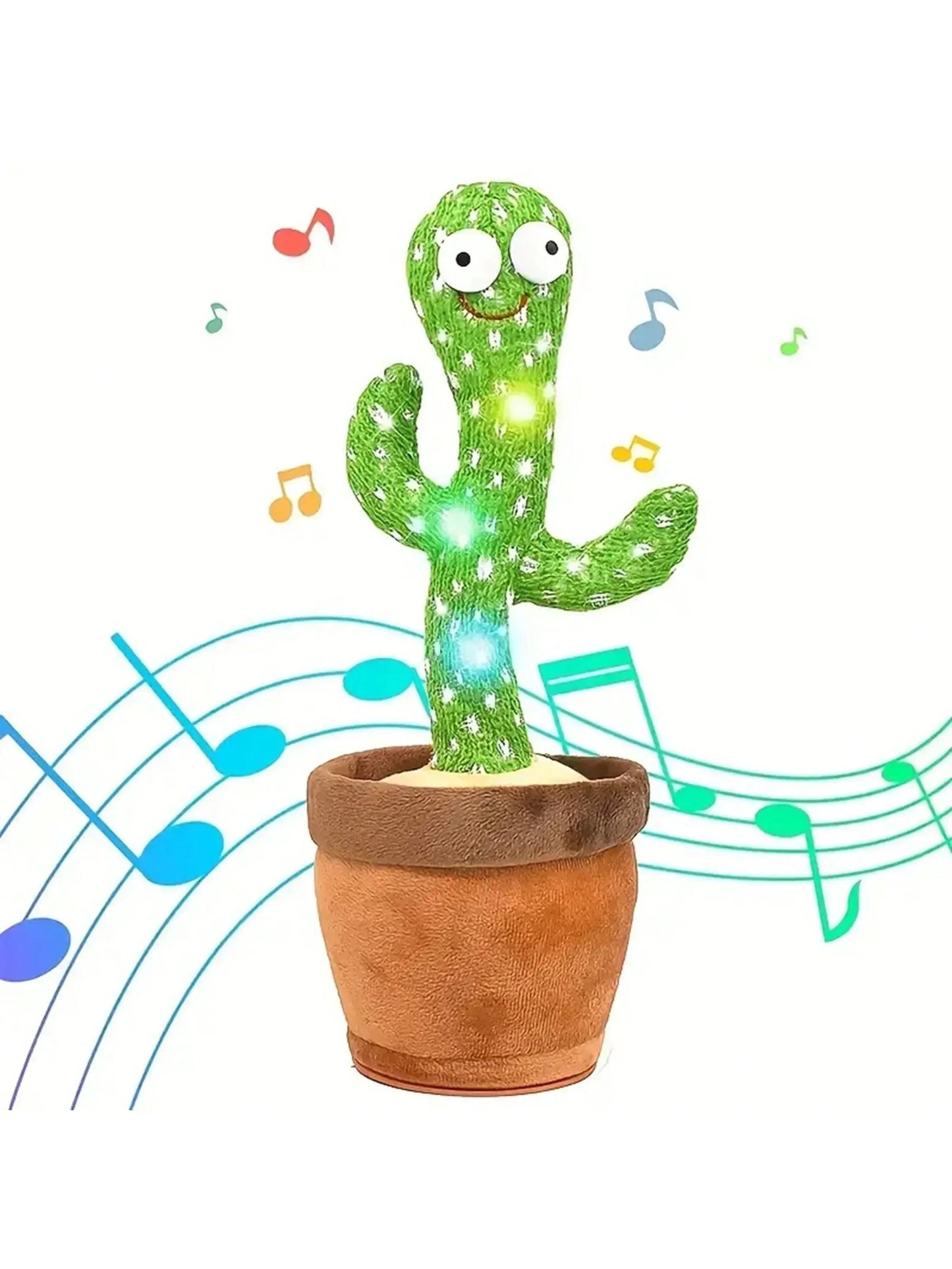 Talking Cactus Toy That Can Be Charged Recorded and Repeated. Suitable for Spanish English and Arabic Voice Changer
