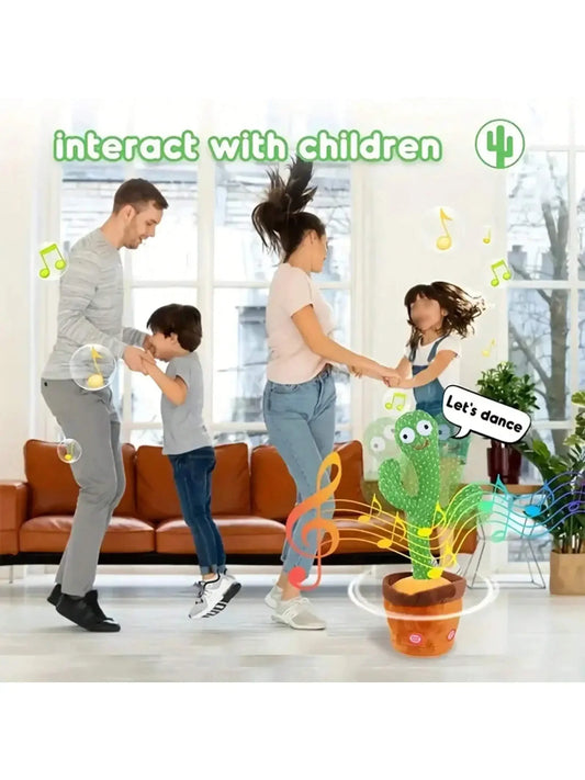 Talking Cactus Toy That Can Be Charged Recorded and Repeated. Suitable for Spanish English and Arabic Voice Changer