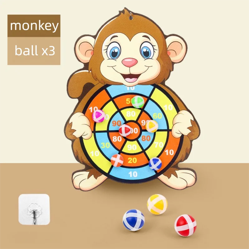 Indoor Baby Dart Board w/ Balls Child Montessori Game Ages 3-7