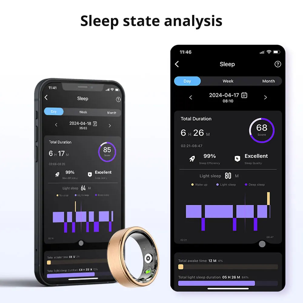 Men / Women Smart Ring - Battery Life 39 Days | Health Monitor | Waterproof | Multi-sport Mode