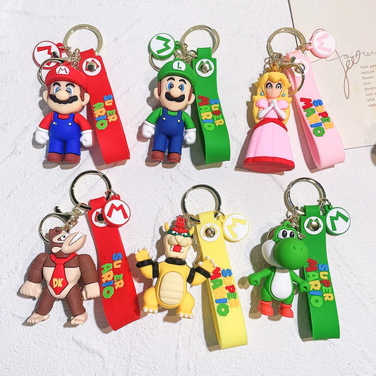 Super Mario Bros KeyChain (Luigi Toad Yoshi Bowser)