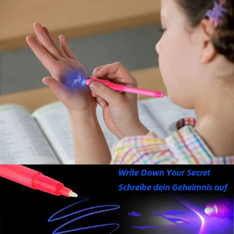 1/4Pcs UV Light Ink Spy Pen | Teen Party Favors | Toys | Gifts