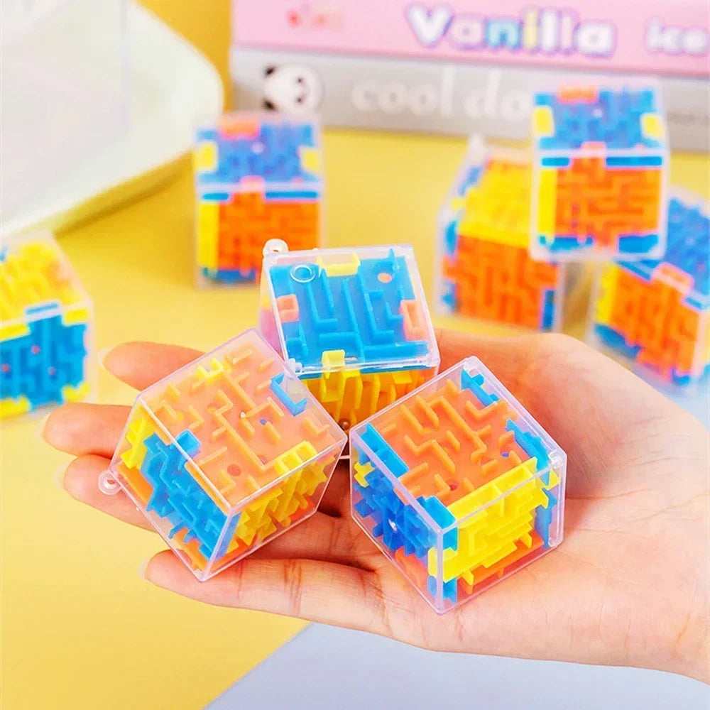 3D Maze Magic Cube Six-sided Puzzle Stress Reliever Toys Adults Kids