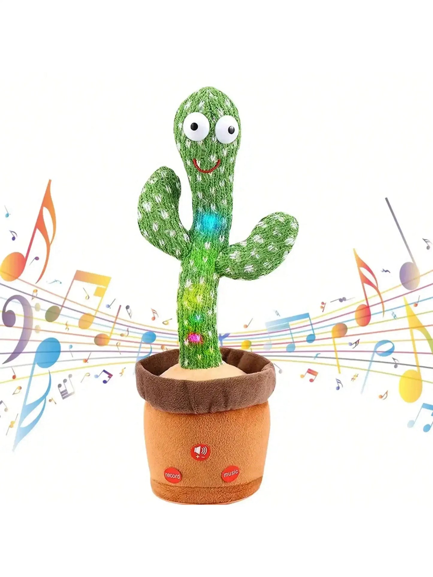 Talking Cactus Toy That Can Be Charged Recorded and Repeated. Suitable for Spanish English and Arabic Voice Changer