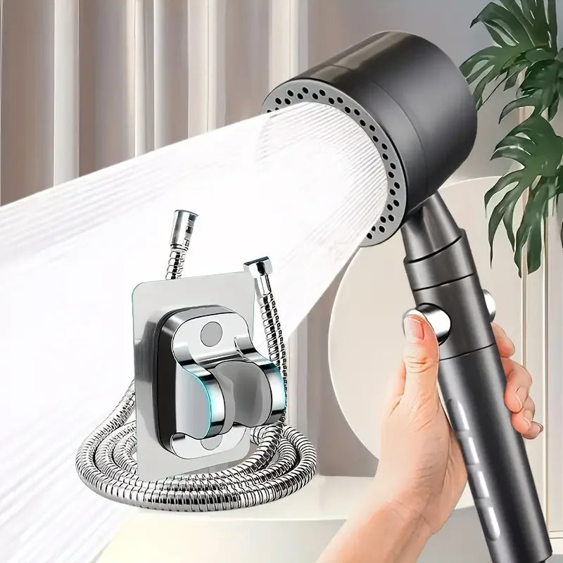 High Pressure Handheld Shower Head (5 Modes) **Water Saver**  One Button Stop