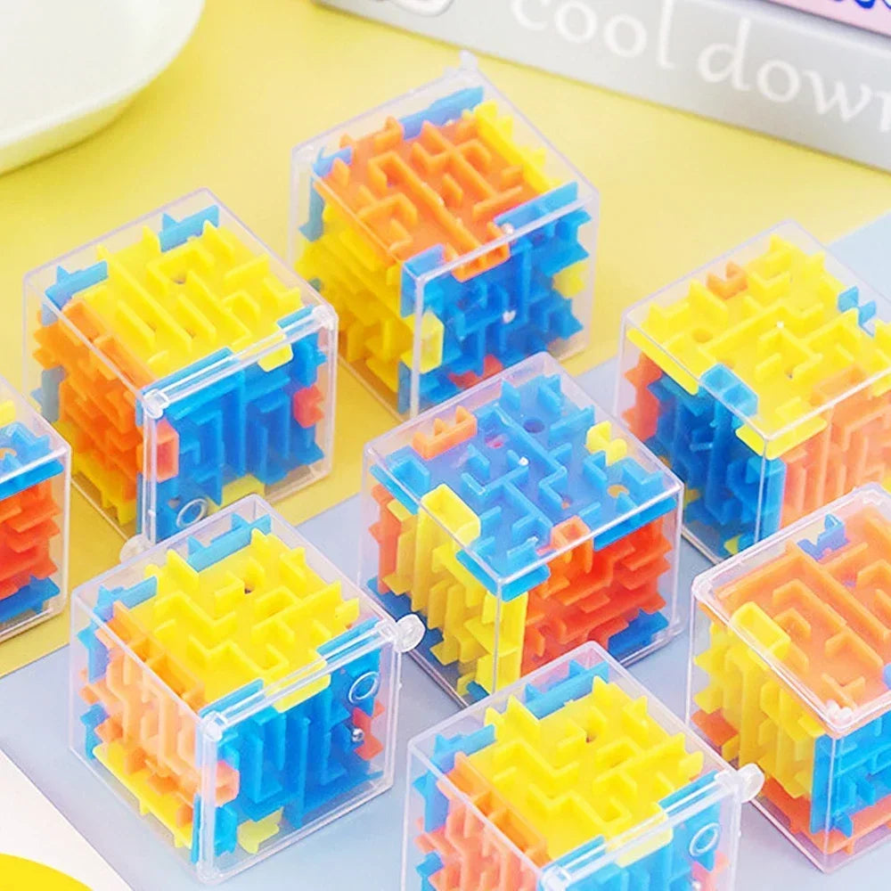 3D Maze Magic Cube Six-sided Puzzle Stress Reliever Toys Adults Kids