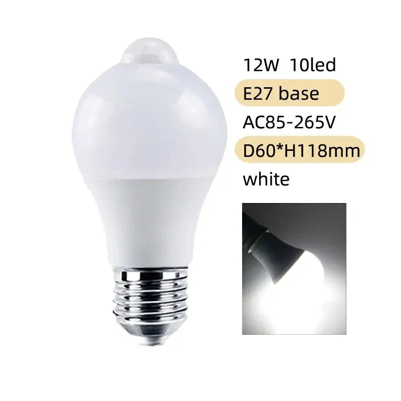 PIR Motion Sensor LED Light Bulb 12W Smart Bulb ***Motion Activated *** for Home Lighting