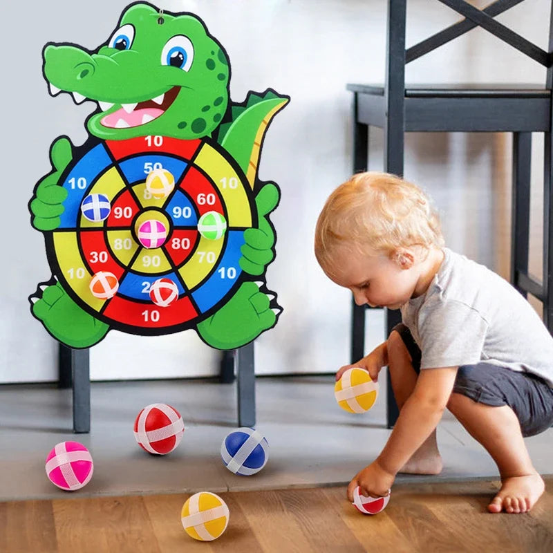 Indoor Baby Dart Board w/ Balls Child Montessori Game Ages 3-7