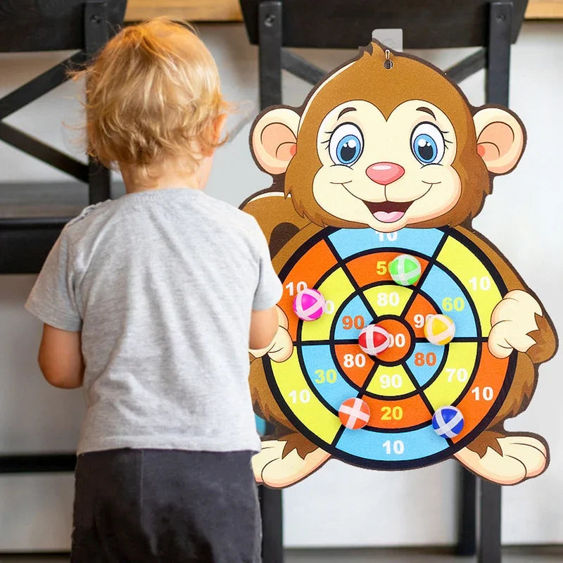 Indoor Baby Dart Board w/ Balls Child Montessori Game Ages 3-7