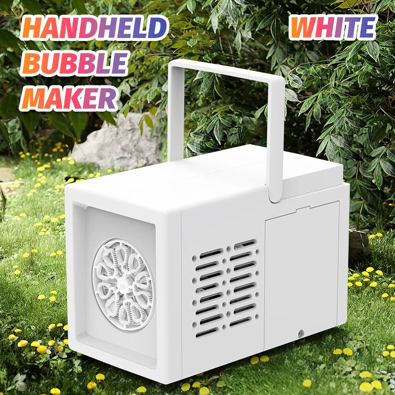 Children's Portable Blowing Bubble Machine for Birthdays & Events