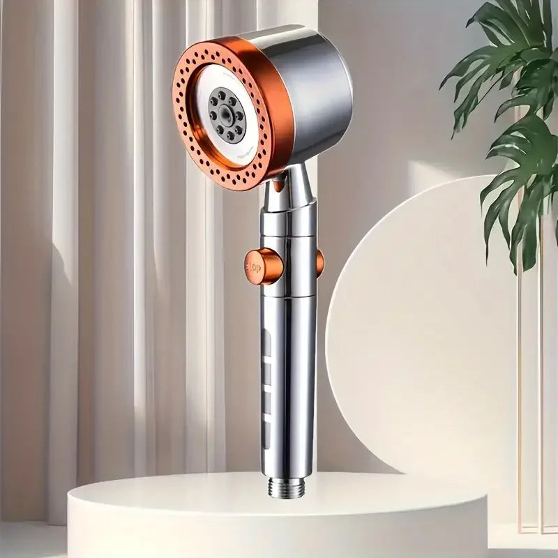 High Pressure Handheld Shower Head (5 Modes) **Water Saver**  One Button Stop