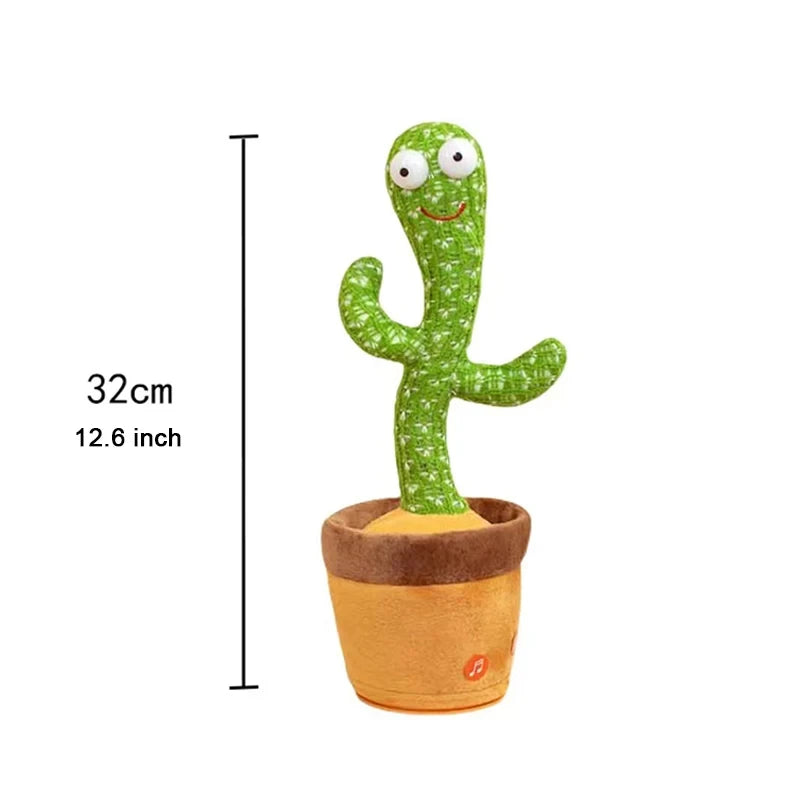 Talking Cactus Toy That Can Be Charged Recorded and Repeated. Suitable for Spanish English and Arabic Voice Changer