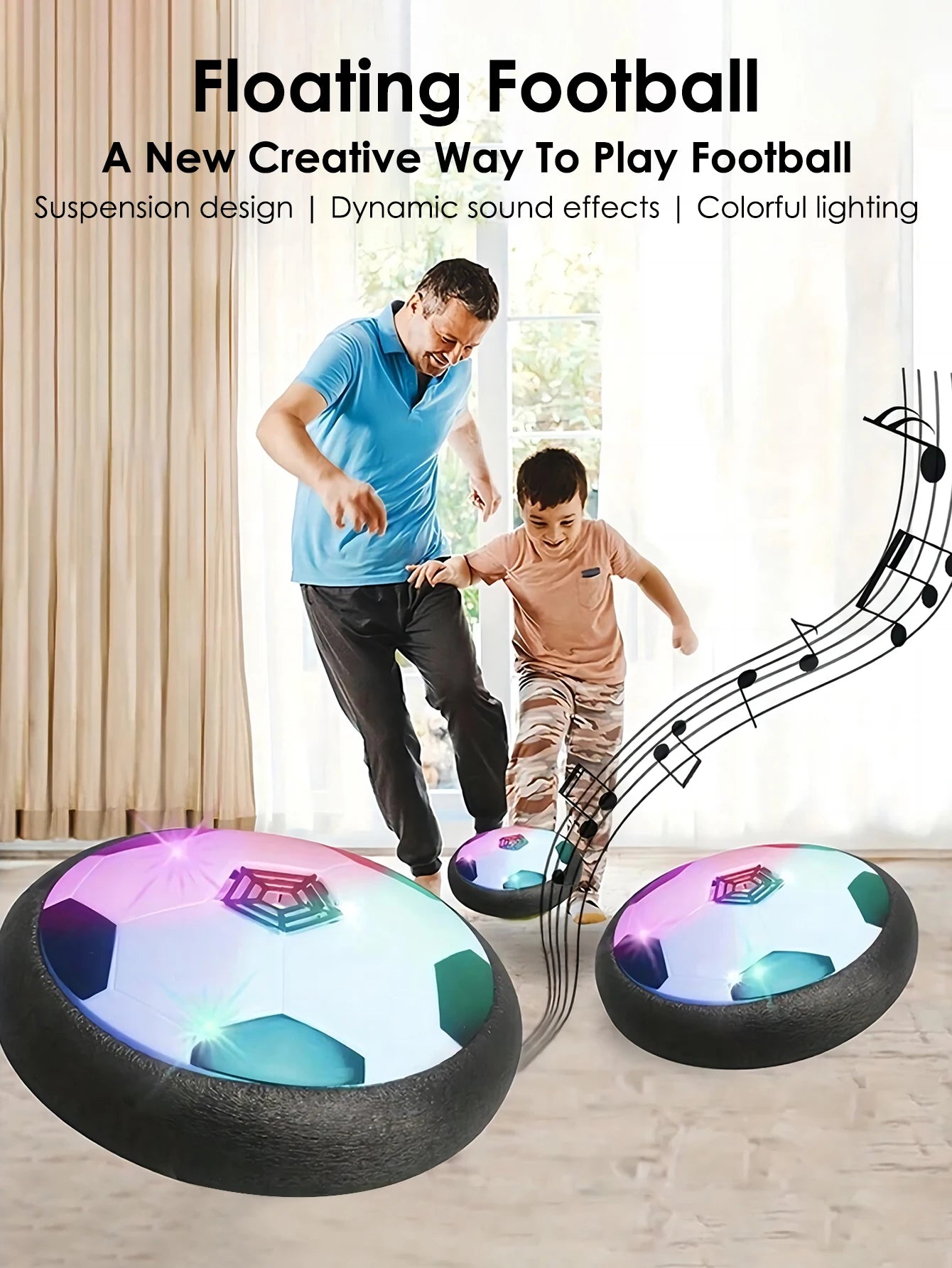 Toddlers Interactive Floating Soccer Ball | Indoor Parent-Child Sports Toys Ages 3+