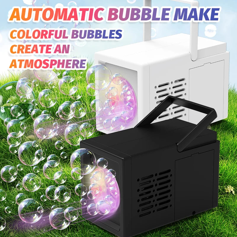 Children's Portable Blowing Bubble Machine for Birthdays & Events