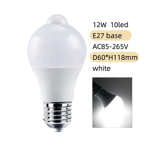 PIR Motion Sensor LED Light Bulb 12W Smart Bulb ***Motion Activated *** for Home Lighting