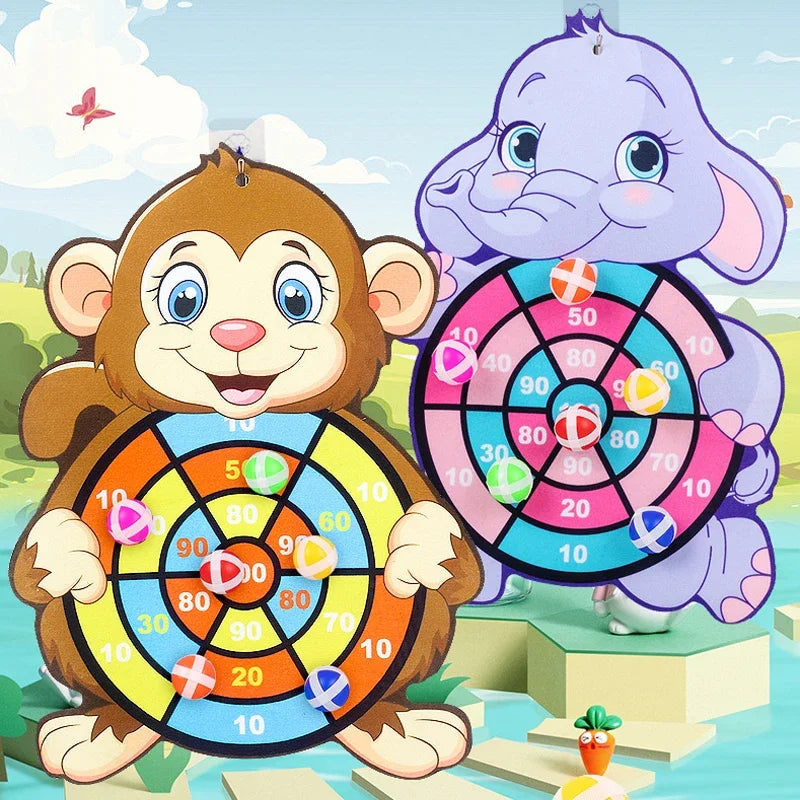 Indoor Baby Dart Board w/ Balls Child Montessori Game Ages 3-7