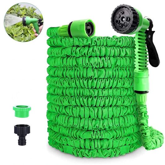 25FT-200FT Expandable Magic Garden Hose | High-Pressure Car Wash Cleaning Water Gun