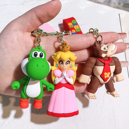Super Mario Bros KeyChain (Luigi Toad Yoshi Bowser)