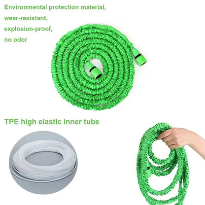 25FT-200FT Expandable Magic Garden Hose | High-Pressure Car Wash Cleaning Water Gun