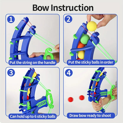 Ball Bow and Soft Balls Fun Bow N Arrow Safe for Kids Ages 4+