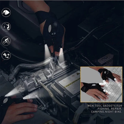 Multi Use Gloves With Lights | Glove With Led | Fingerless Light | Work Apparel