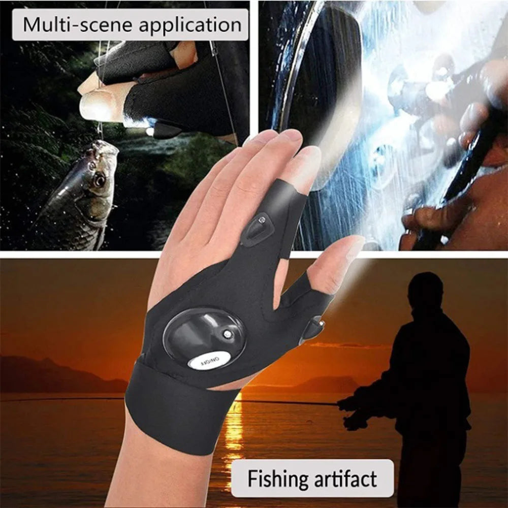 Multi Use Gloves With Lights | Glove With Led | Fingerless Light | Work Apparel