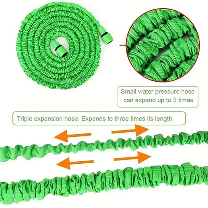 25FT-200FT Expandable Magic Garden Hose | High-Pressure Car Wash Cleaning Water Gun