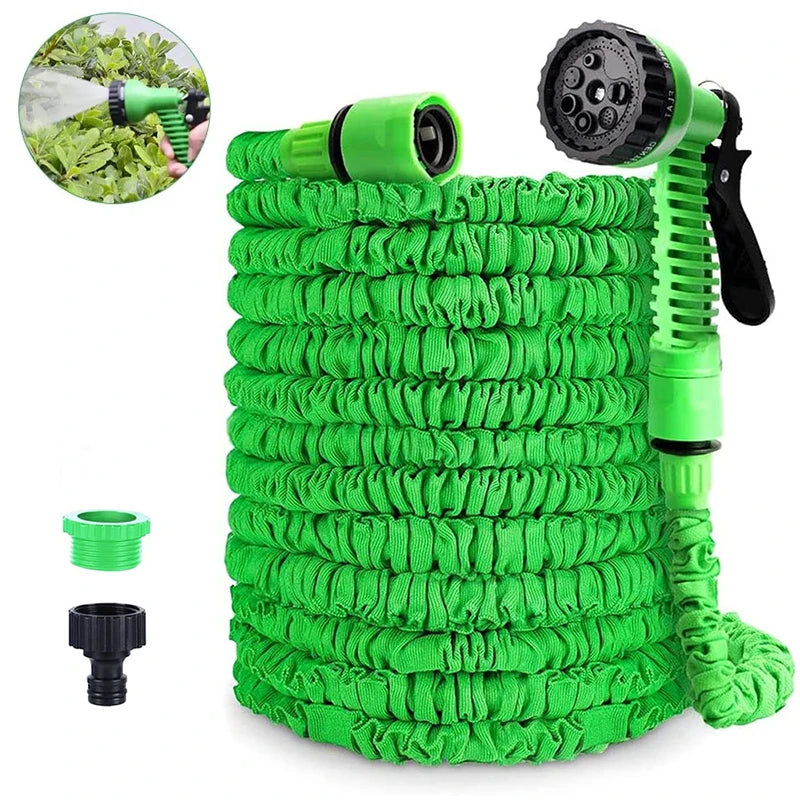 25FT-200FT Expandable Magic Garden Hose | High-Pressure Car Wash Cleaning Water Gun
